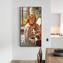 Load image into Gallery viewer, Woman Playing Piano 40*75CM(Canvas) Full Round Drill Diamond Painting
