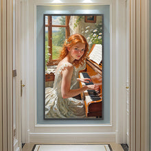 Load image into Gallery viewer, Woman Playing Piano 40*75CM(Canvas) Full Round Drill Diamond Painting
