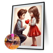 Load image into Gallery viewer, Valentine&#39;S Day Kids 30*40CM(Canvas) Full Round Drill Diamond Painting
