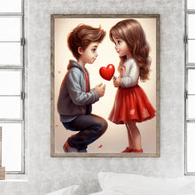 Load image into Gallery viewer, Valentine&#39;S Day Kids 30*40CM(Canvas) Full Round Drill Diamond Painting
