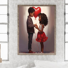 Load image into Gallery viewer, Valentine&#39;S Day Kids 30*40CM(Canvas) Full Round Drill Diamond Painting
