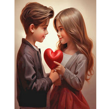 Load image into Gallery viewer, Valentine&#39;S Day Kids 30*40CM(Canvas) Full Round Drill Diamond Painting
