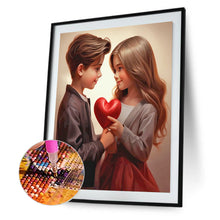 Load image into Gallery viewer, Valentine&#39;S Day Kids 30*40CM(Canvas) Full Round Drill Diamond Painting
