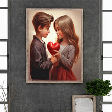 Load image into Gallery viewer, Valentine&#39;S Day Kids 30*40CM(Canvas) Full Round Drill Diamond Painting
