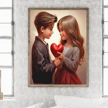 Load image into Gallery viewer, Valentine&#39;S Day Kids 30*40CM(Canvas) Full Round Drill Diamond Painting
