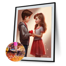 Load image into Gallery viewer, Valentine&#39;S Day Kids 30*40CM(Canvas) Full Round Drill Diamond Painting
