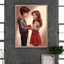 Load image into Gallery viewer, Valentine&#39;S Day Kids 30*40CM(Canvas) Full Round Drill Diamond Painting
