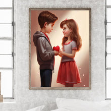 Load image into Gallery viewer, Valentine&#39;S Day Kids 30*40CM(Canvas) Full Round Drill Diamond Painting
