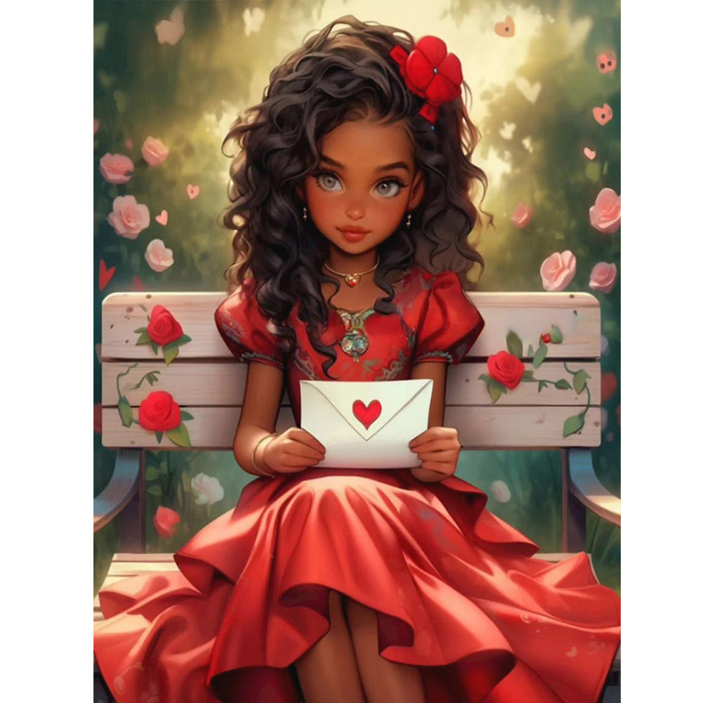 Valentine'S Day Kids 30*40CM(Canvas) Full Round Drill Diamond Painting