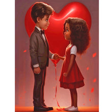 Load image into Gallery viewer, Valentine&#39;S Day Kids 30*40CM(Canvas) Full Round Drill Diamond Painting
