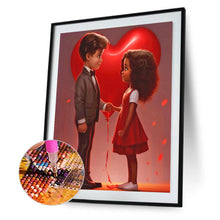 Load image into Gallery viewer, Valentine&#39;S Day Kids 30*40CM(Canvas) Full Round Drill Diamond Painting
