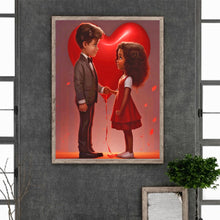 Load image into Gallery viewer, Valentine&#39;S Day Kids 30*40CM(Canvas) Full Round Drill Diamond Painting
