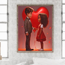 Load image into Gallery viewer, Valentine&#39;S Day Kids 30*40CM(Canvas) Full Round Drill Diamond Painting
