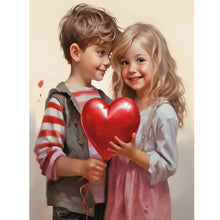 Load image into Gallery viewer, Valentine&#39;S Day Kids 30*40CM(Canvas) Full Round Drill Diamond Painting
