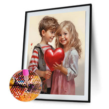 Load image into Gallery viewer, Valentine&#39;S Day Kids 30*40CM(Canvas) Full Round Drill Diamond Painting
