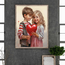 Load image into Gallery viewer, Valentine&#39;S Day Kids 30*40CM(Canvas) Full Round Drill Diamond Painting
