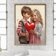 Load image into Gallery viewer, Valentine&#39;S Day Kids 30*40CM(Canvas) Full Round Drill Diamond Painting
