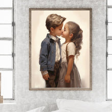 Load image into Gallery viewer, Valentine&#39;S Day Kids 30*40CM(Canvas) Full Round Drill Diamond Painting
