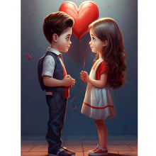 Load image into Gallery viewer, Valentine&#39;S Day Kids 30*40CM(Canvas) Full Round Drill Diamond Painting
