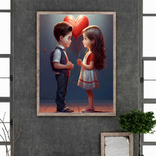 Load image into Gallery viewer, Valentine&#39;S Day Kids 30*40CM(Canvas) Full Round Drill Diamond Painting
