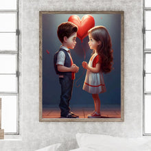 Load image into Gallery viewer, Valentine&#39;S Day Kids 30*40CM(Canvas) Full Round Drill Diamond Painting
