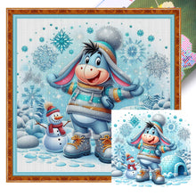Load image into Gallery viewer, Winter Eeyore 40*40CM11CT 3 Stamped Cross Stitch

