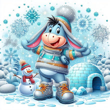 Load image into Gallery viewer, Winter Eeyore 40*40CM11CT 3 Stamped Cross Stitch
