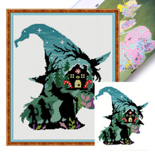 Load image into Gallery viewer, Witch Silhouette - House 40*50CM11CT 3 Stamped Cross Stitch
