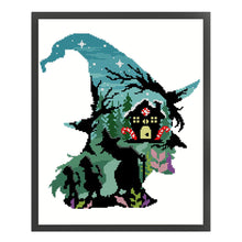 Load image into Gallery viewer, Witch Silhouette - House 40*50CM11CT 3 Stamped Cross Stitch
