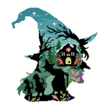 Load image into Gallery viewer, Witch Silhouette - House 40*50CM11CT 3 Stamped Cross Stitch

