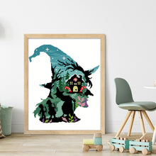 Load image into Gallery viewer, Witch Silhouette - House 40*50CM11CT 3 Stamped Cross Stitch
