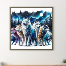 Load image into Gallery viewer, Wolf Pack 50*50CM(Canvas) Full Round Drill Diamond Painting
