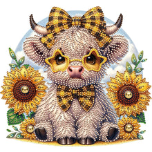 Load image into Gallery viewer, Highland Yak 30*30CM(Canvas) Partial Special Shaped Drill Diamond Painting
