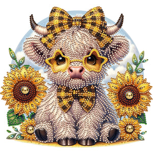 Highland Yak 30*30CM(Canvas) Partial Special Shaped Drill Diamond Painting