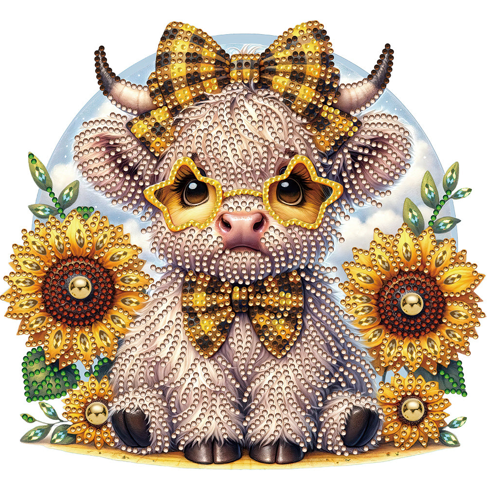 Highland Yak 30*30CM(Canvas) Partial Special Shaped Drill Diamond Painting