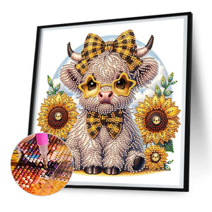 Highland Yak 30*30CM(Canvas) Partial Special Shaped Drill Diamond Painting