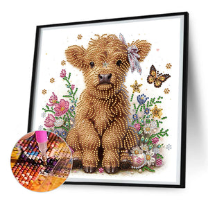 Highland Yak 30*30CM(Canvas) Partial Special Shaped Drill Diamond Painting