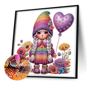 Garden Girl 30*30CM(Canvas) Partial Special Shaped Drill Diamond Painting