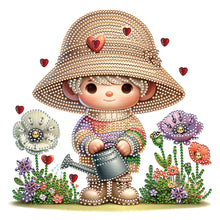 Load image into Gallery viewer, Garden Girl 30*30CM(Canvas) Partial Special Shaped Drill Diamond Painting
