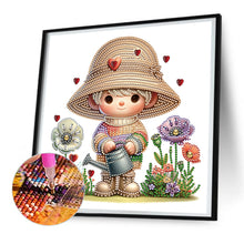 Load image into Gallery viewer, Garden Girl 30*30CM(Canvas) Partial Special Shaped Drill Diamond Painting
