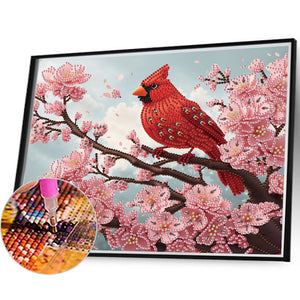 Cardinal 35*30CM(Canvas) Partial Special Shaped Drill Diamond Painting