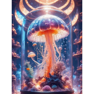 Fantasy Jellyfish In A Jar 30*40CM(Canvas) Full Round Drill Diamond Painting