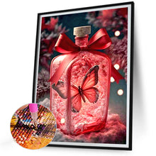 Load image into Gallery viewer, Beautiful Red Butterfly In Jar 30*40CM(Canvas) Full Round Drill Diamond Painting
