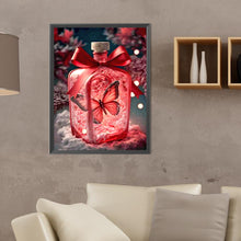 Load image into Gallery viewer, Beautiful Red Butterfly In Jar 30*40CM(Canvas) Full Round Drill Diamond Painting
