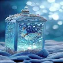 Load image into Gallery viewer, Beautiful Blue Butterfly In Jar 30*40CM(Canvas) Full Round Drill Diamond Painting
