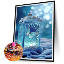 Load image into Gallery viewer, Beautiful Blue Butterfly In Jar 30*40CM(Canvas) Full Round Drill Diamond Painting
