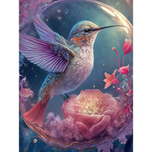 Load image into Gallery viewer, Flowers And Hummingbirds In Crystal Ball 30*40CM(Canvas) Full Round Drill Diamond Painting
