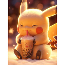 Load image into Gallery viewer, Pikachu Drinking Milk Tea 30*40CM(Canvas) Full Round Drill Diamond Painting
