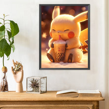 Load image into Gallery viewer, Pikachu Drinking Milk Tea 30*40CM(Canvas) Full Round Drill Diamond Painting
