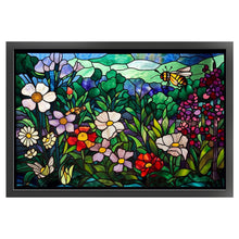 Load image into Gallery viewer, Glass Painting-Flowers 60*40CM11CT 3 Stamped Cross Stitch
